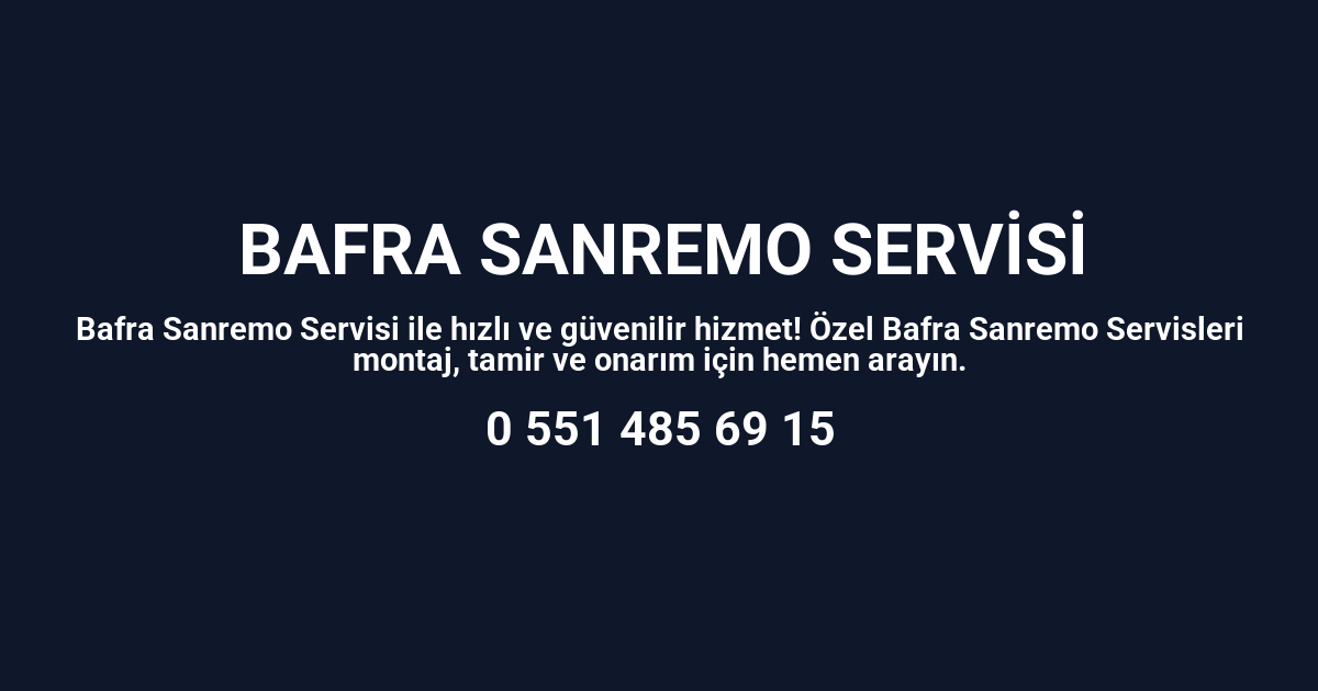 Bafra Sanremo Servisi